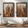 Wallity NAL205-46 Set de 2 Pinturas Decorativas enmarcadas en MDF